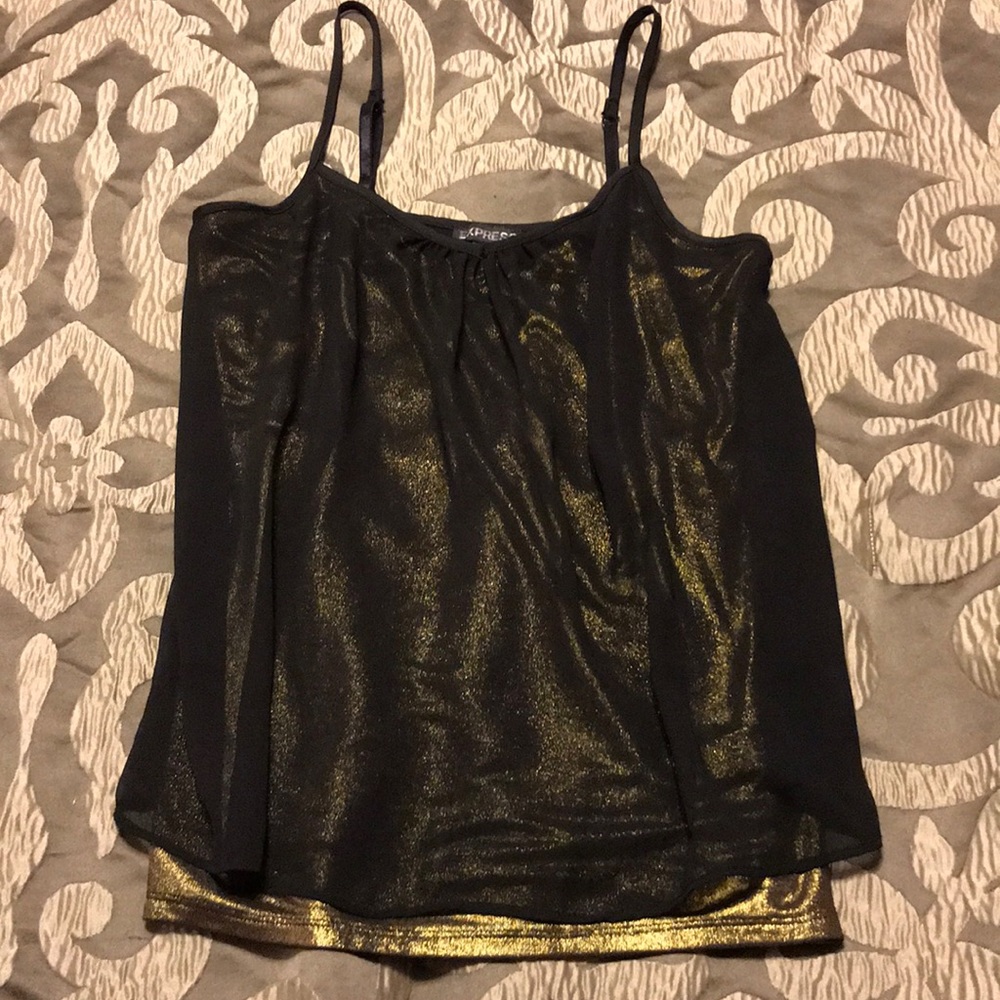 Express black/gold top